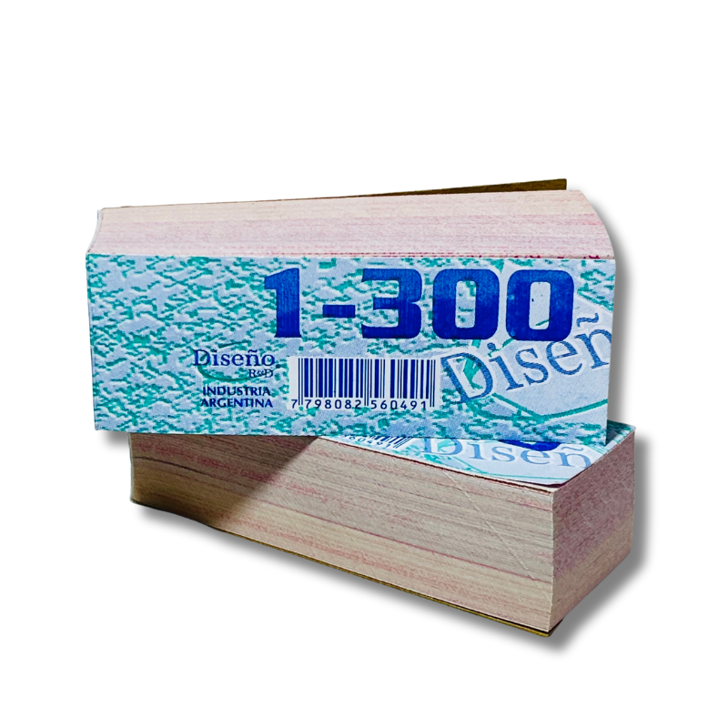 talonarios de números del 1-300
