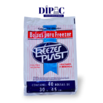 Conserva tus alimentos de manera segura y eficiente con nuestras bolsas para freezer, fabricadas en polietileno de alta calidad.