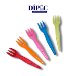 Mini tenedores de acrílico para copetín x 500 unidades. Cada paquetito viene con colores surtidos. Excelentes para acompañar tus comidas en las reuniones con amigos.