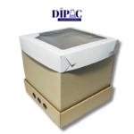 Presenta tus tortas altas o "Dripcake" de manera sofisticada con esta caja diseñada especialmente para ello.