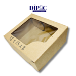 Compacta, resistente y con un diseño minimalista, esta caja de cartón microcorrugado marrón liso es ideal para presentaciones pequeñas con un toque de estilo.