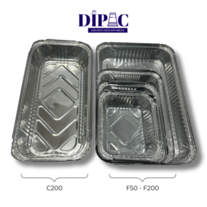 Fuentes de aluminio de diferentes tamaños.