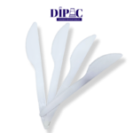 cuchillos descartables blancos x 50 unidades