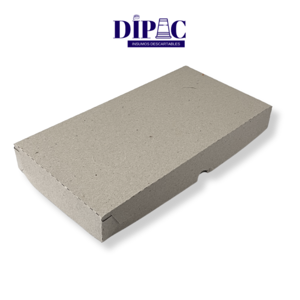 Caja de cartón gris REF para media Pizza